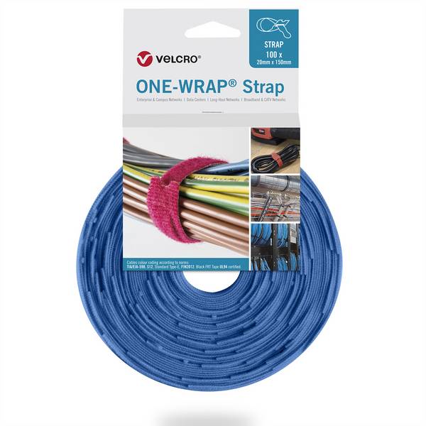 VELCRO® Kabelbinder popruh so suchým zipsom    modrá 1 ks