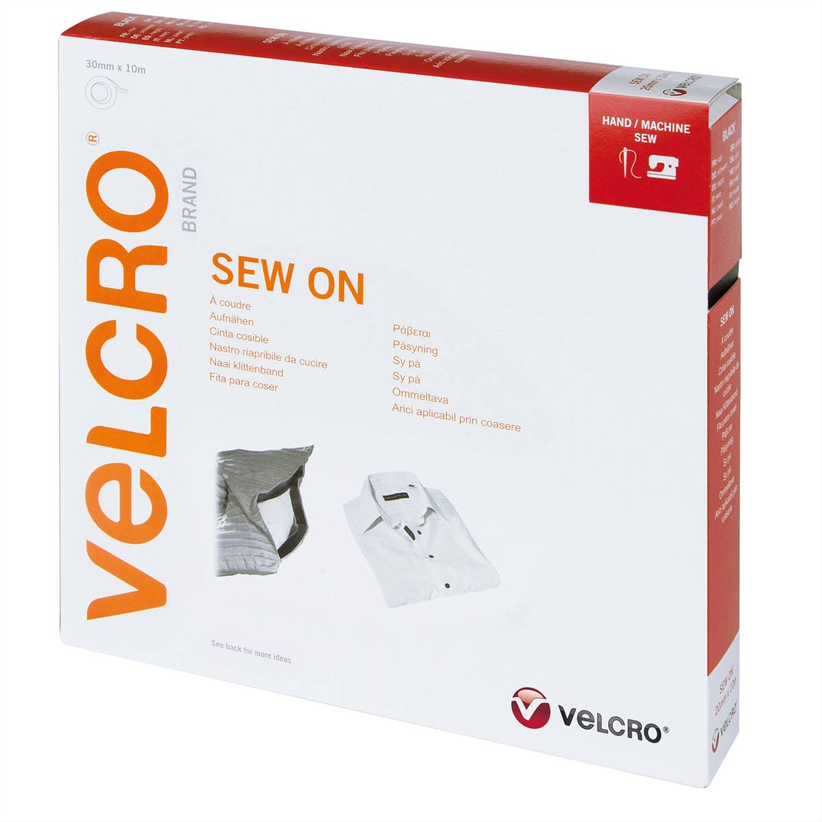 VELCRO VEL-EC60279, Schwarz, 30 mm, 10 m, 1 St&uuml;ck(e), Box Klittenband Zwart 1 stuk(s)