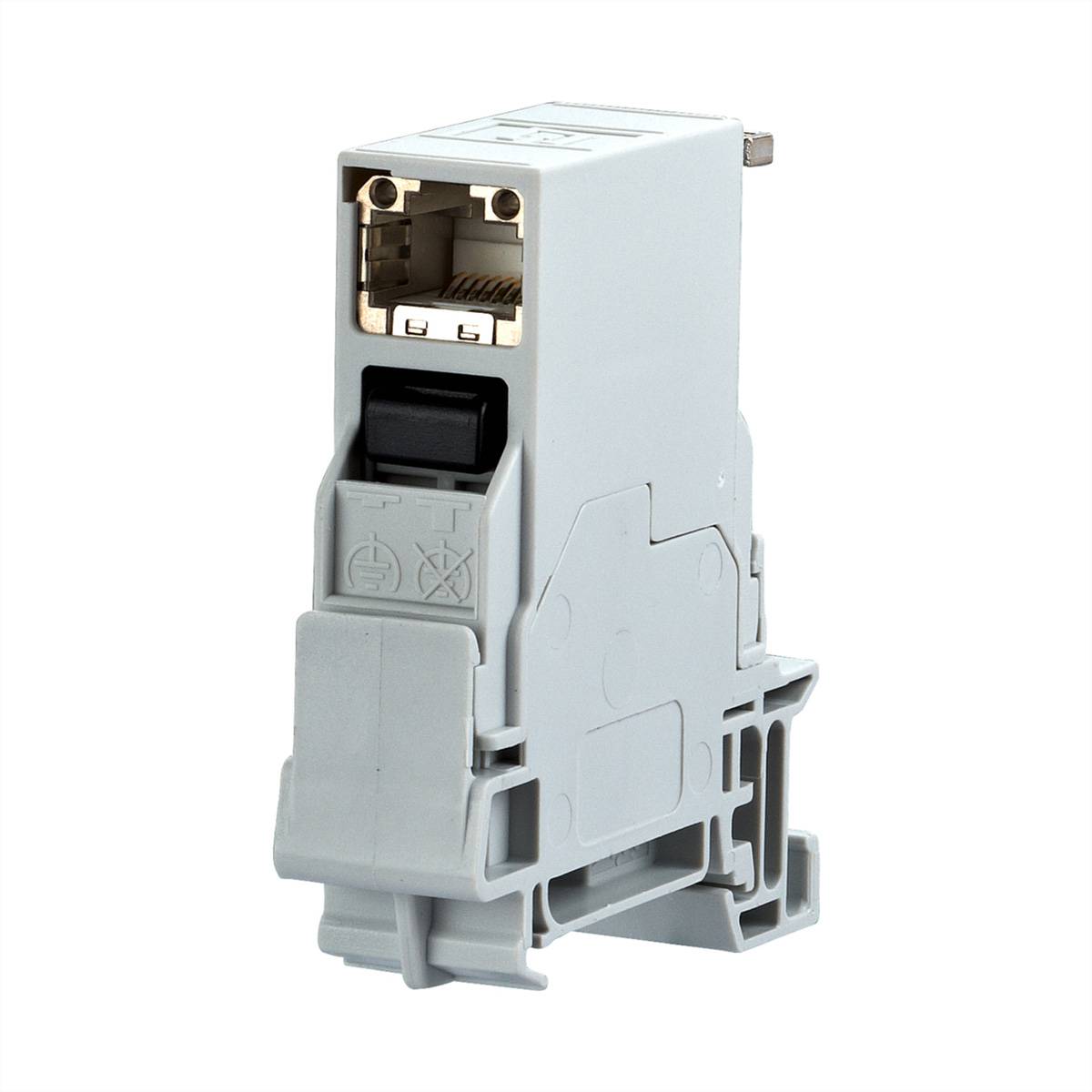 Metz Connect E-DAT Industry TS35, field  1401906113KE draadverbinder RJ-45 grijs 1401906113KE RJ45, inbouwdeel RJ45 veldbusinzetstuk