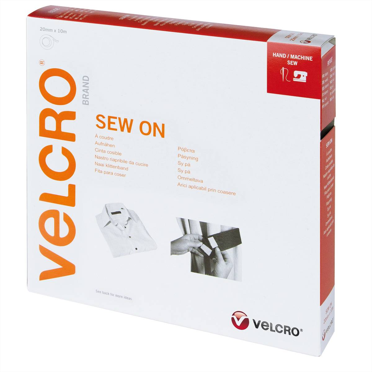 VELCRO VEL-EC60277, Beige, 20 mm, 10 m, 1 St&uuml;ck(e), Box Klittenband Beige 1 stuk(s)