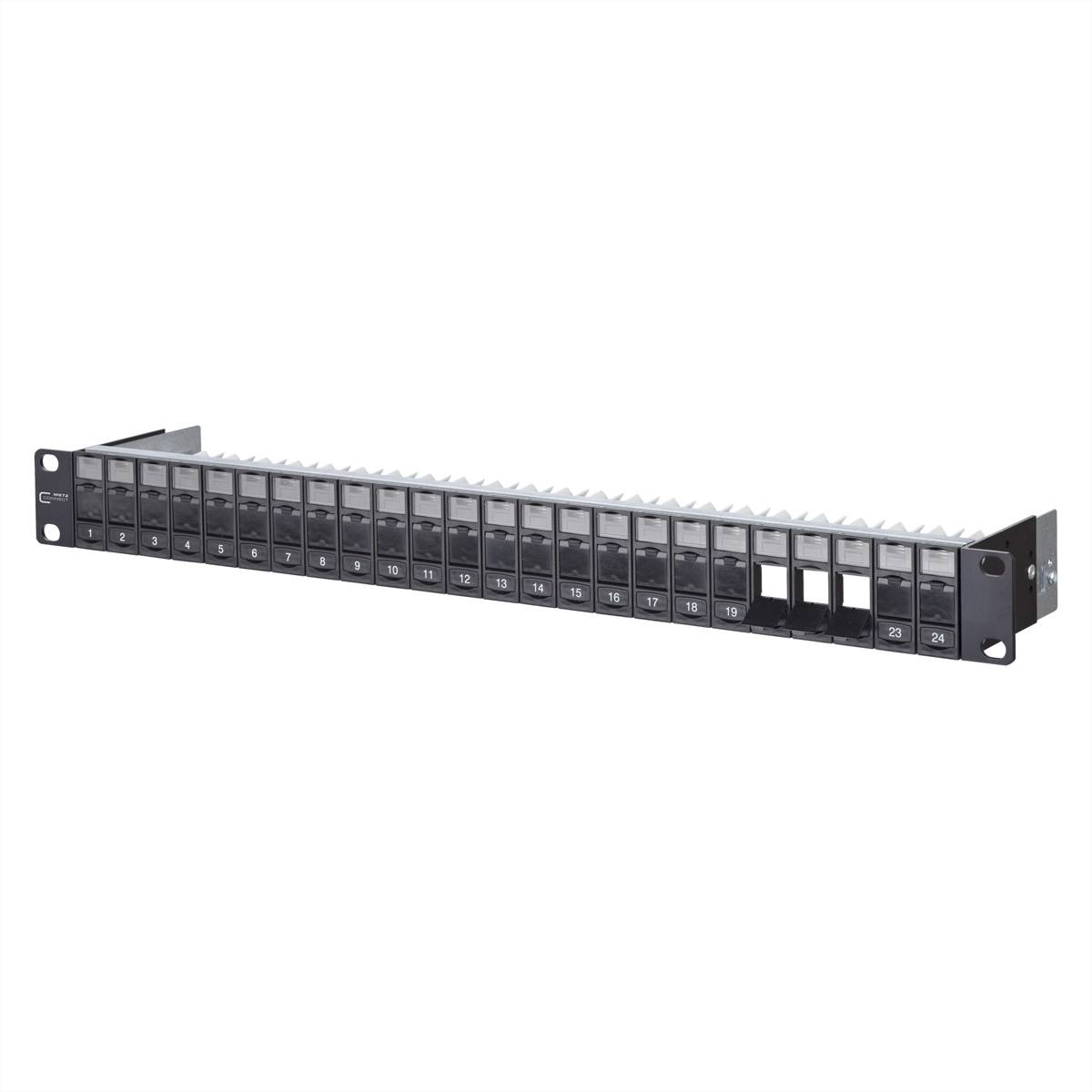 Metz Connect Keystone 19 Zoll Modultr&auml;ge Zonder connectoren 1 HE Zwart