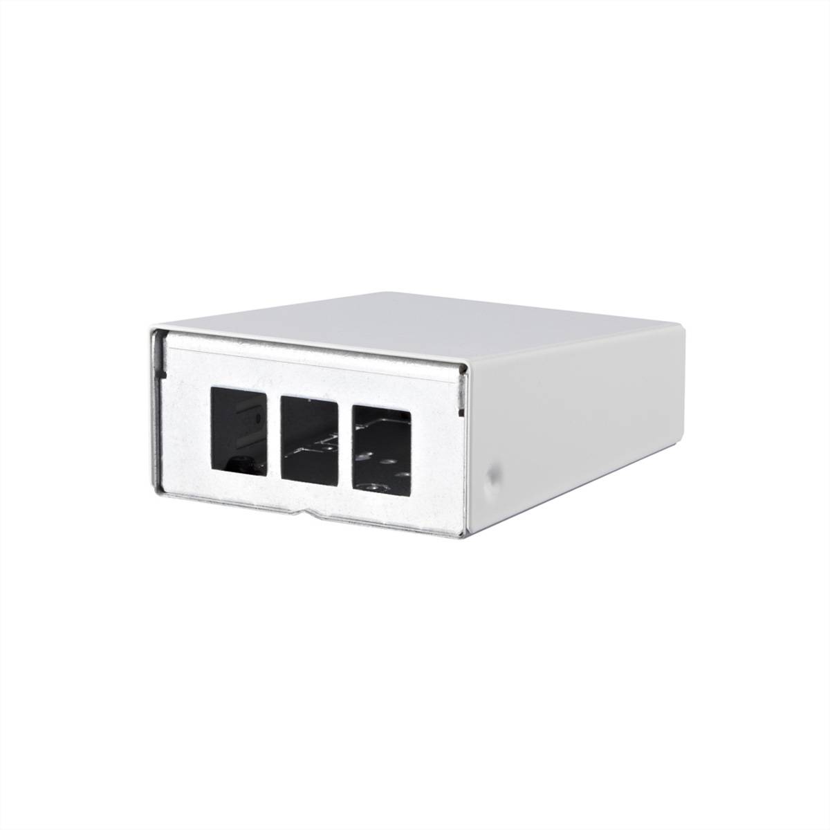 Metz Connect Keystone AP-Geh&auml;use 3 Port Zonder connectoren Wit