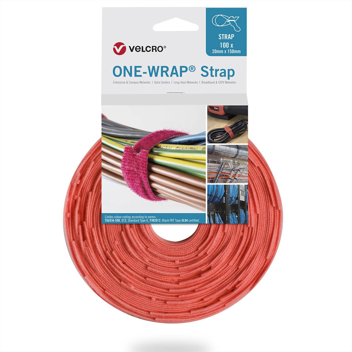 VELCRO Zubeh&ouml;r Kabel Klittenbandriem Oranje 1 stuk(s)
