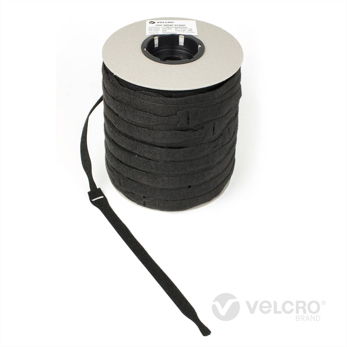VELCRO Kabelbinder Klittenbandriem Zwart 750 stuk(s)