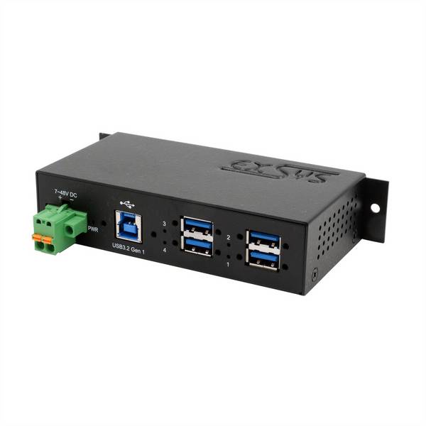 Exsys Exsys EX-1185HMVS-2 - Hub - 4 x USB 3.2 Gen 1  USB Hub čierna