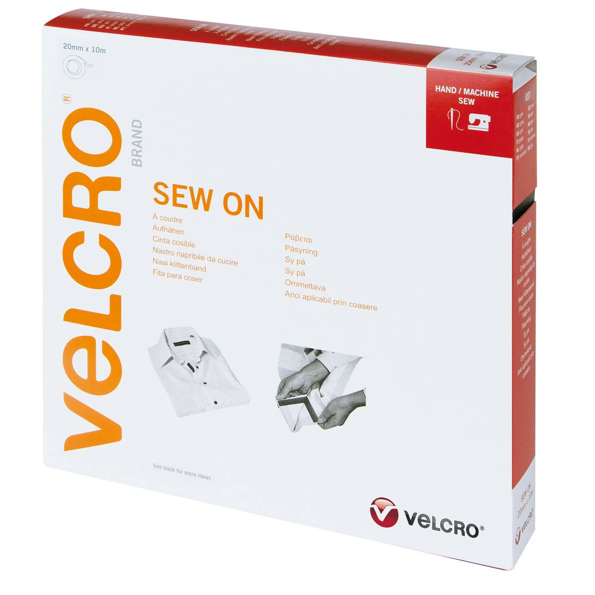 VELCRO VEL-EC60285, Rot, 20 mm, 10 m, 1 St&uuml;ck(e), Box Klittenband (l x b x h) 10 m x 20 mm x 70 mm Rood 1 stuk(s)