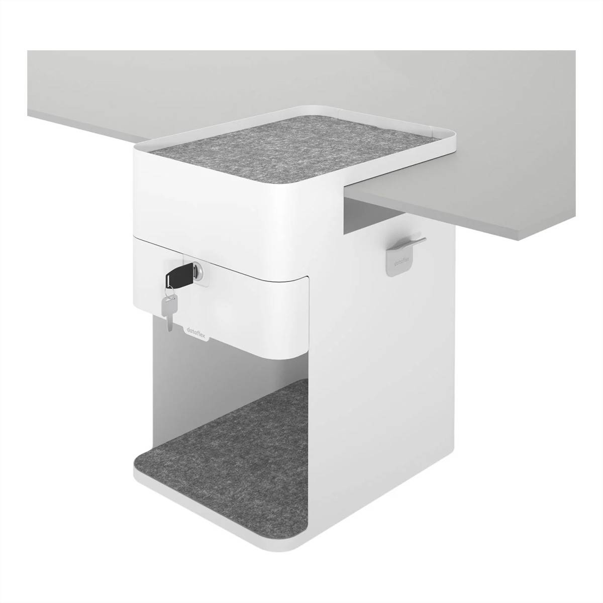 Dataflex Bento desktop locker, 500, wei Bureaulade Wit