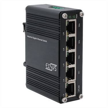 Exsys EXSYS - EX-62020 5-Port Indust. Ethernet Switch - Switch - 0,1 Gbps sieťový switch