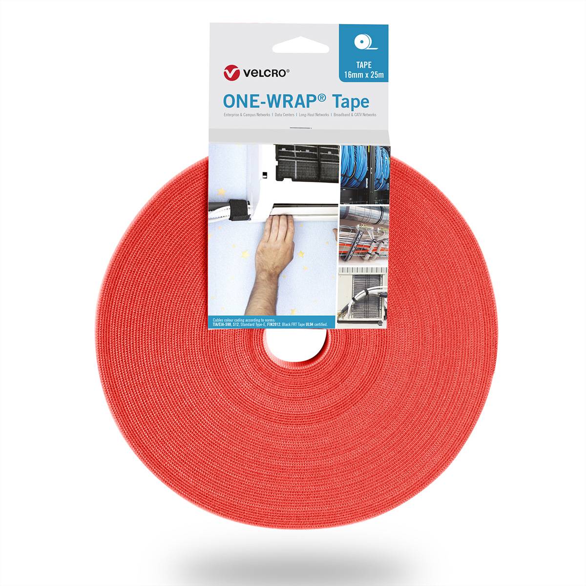VELCRO  One Wrap Band 25m 10mm Orange VEL-OW64111 Klittenband Oranje 1 stuk(s)
