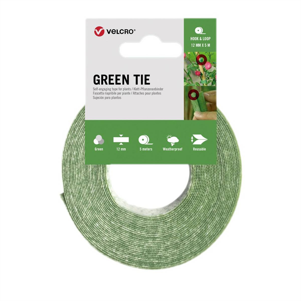 VELCRO Zubeh&ouml;r Kabel Klittenband Groen 1 stuk(s)