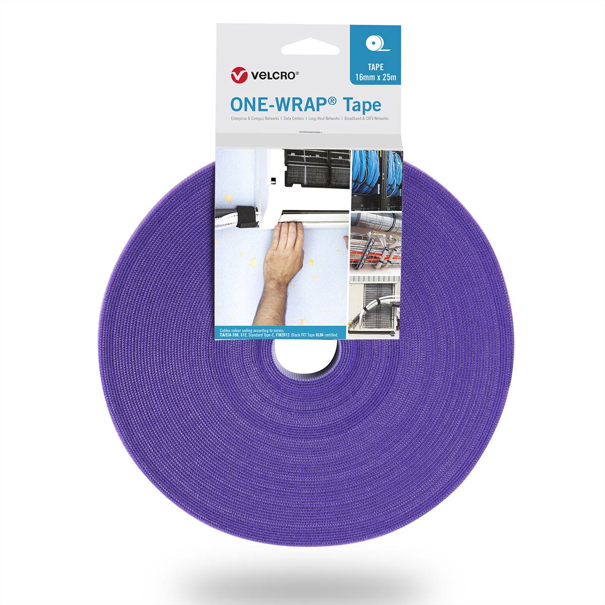 VELCRO Zubeh&ouml;r Kabel Klittenband (l x b) 25 m x 10 mm Violet 1 stuk(s)