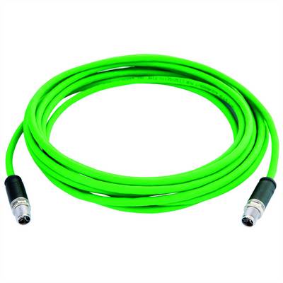 Telegärtner 100017190 M12 sieťové káble, prepojovacie káble CAT 6A S/FTP 7.50 m zelená 1 ks-0