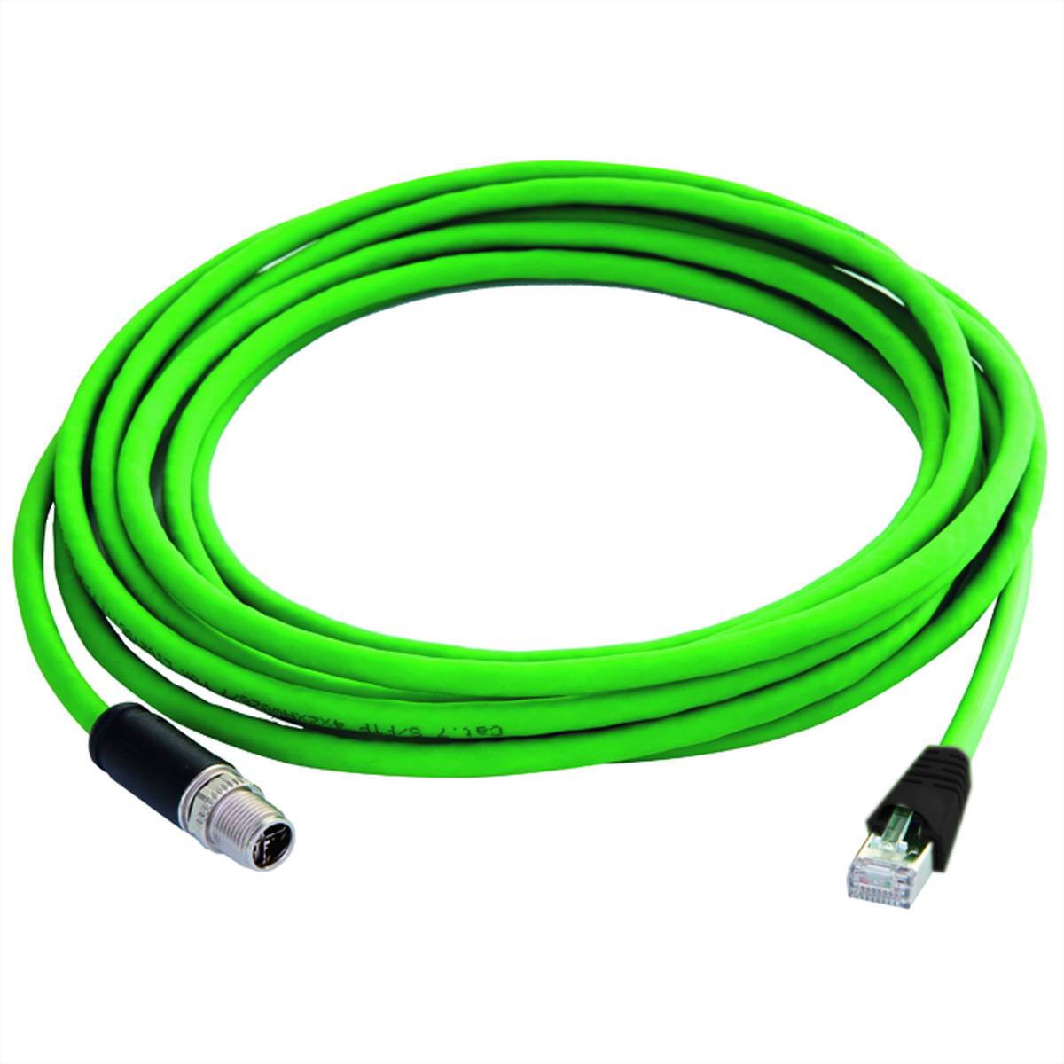 Telegärtner 100017242 M12 sieťové káble, prepojovacie káble CAT 6A S/FTP 3 m zelená vodotesné 1 ks-0