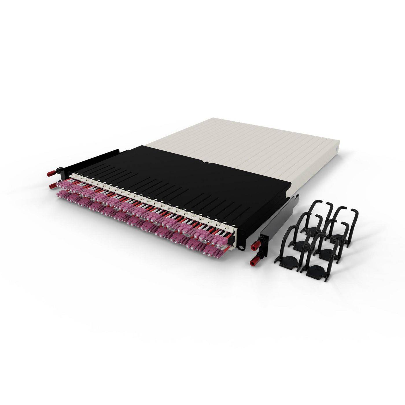 Patchbox  30RU/OM4/LC-SC - Kabel - Netzwerk Kabelgeleiding voor patchkast 483 mm (19) 30 HE Pink