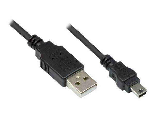Good Connections USB kábel USB 2.0 USB-A zástrčka 0.03 m čierna guľatý 3310-AM03
