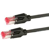 Secomp 21.05.2036 RJ45 sieťové káble, prepojovacie káble CAT 6 S/FTP 3.00 m čierna dvojžilový tienený, bez halogénov, sa-1