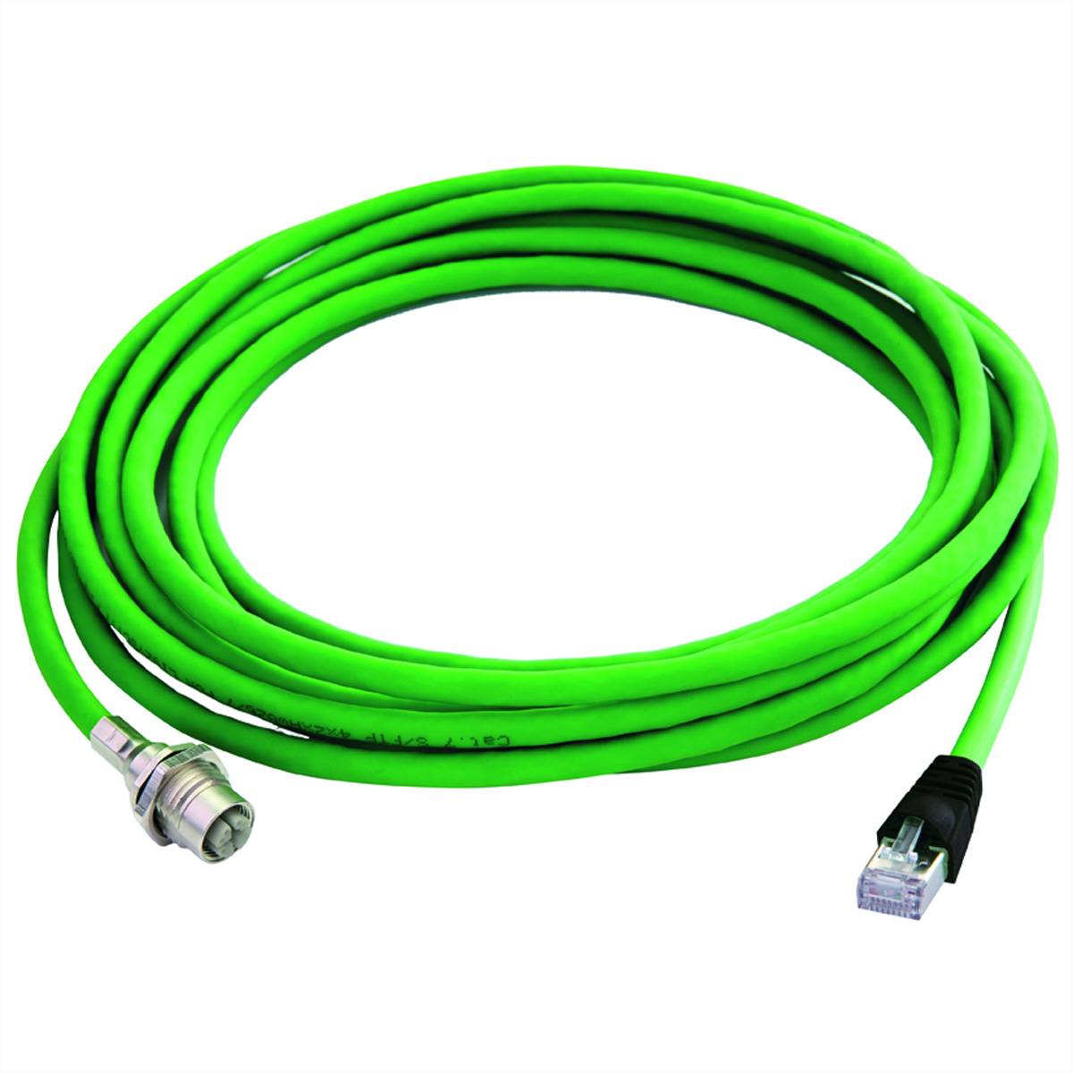 Telegärtner 100017393 M12 sieťové káble, prepojovacie káble CAT 6A S/FTP 2 m zelená 1 ks-0