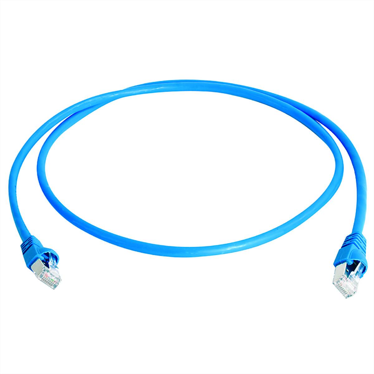 Telegärtner 100008344 RJ45 sieťové káble, prepojovacie káble CAT 6A S/FTP 2.00 m modrá dvojžilový tienený 1 ks-0