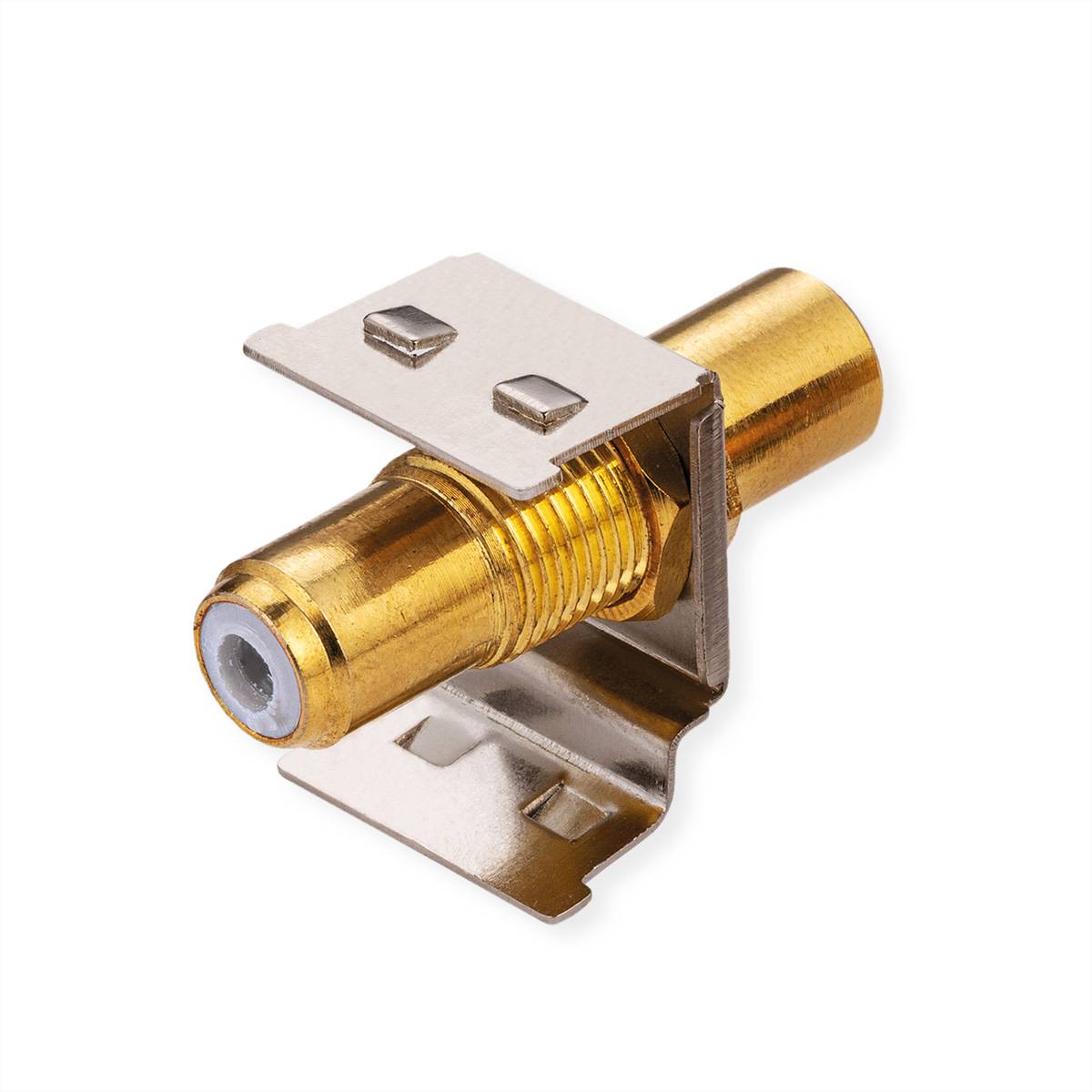Roline RCA-Keystone-Kupplung, Metall, we  26.11.0395 Keystone-module 26.11.0395 Wit 1 stuk(s)