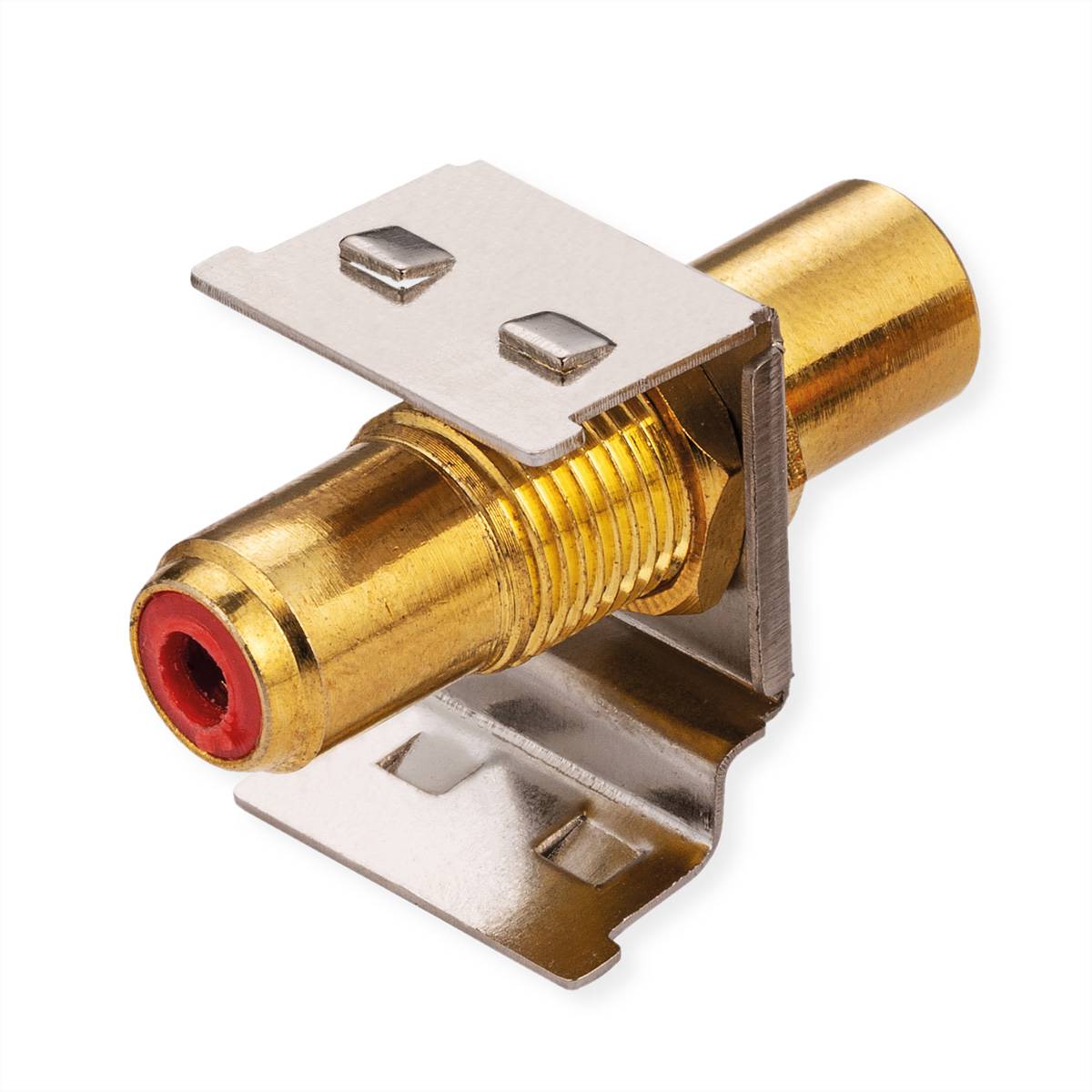 Roline RCA-Keystone-Kupplung, Metall, ro  26.11.0393 Keystone-module 26.11.0393 Rood, geel 1 stuk(s)