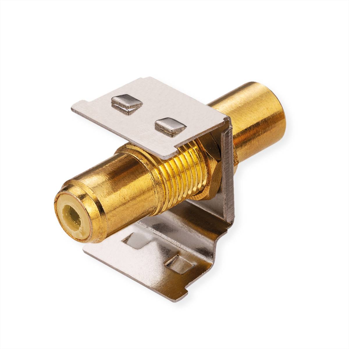 Roline RCA-Keystone-Kupplung, Metall, ge  26.11.0396 Keystone-module 26.11.0396 Geel 1 stuk(s)
