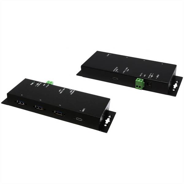 Exsys EXSYS - USB 3.1 HUB Metall-Gehäuse Gen1.15KVÜberspannungsschutz  USB Hub čierna