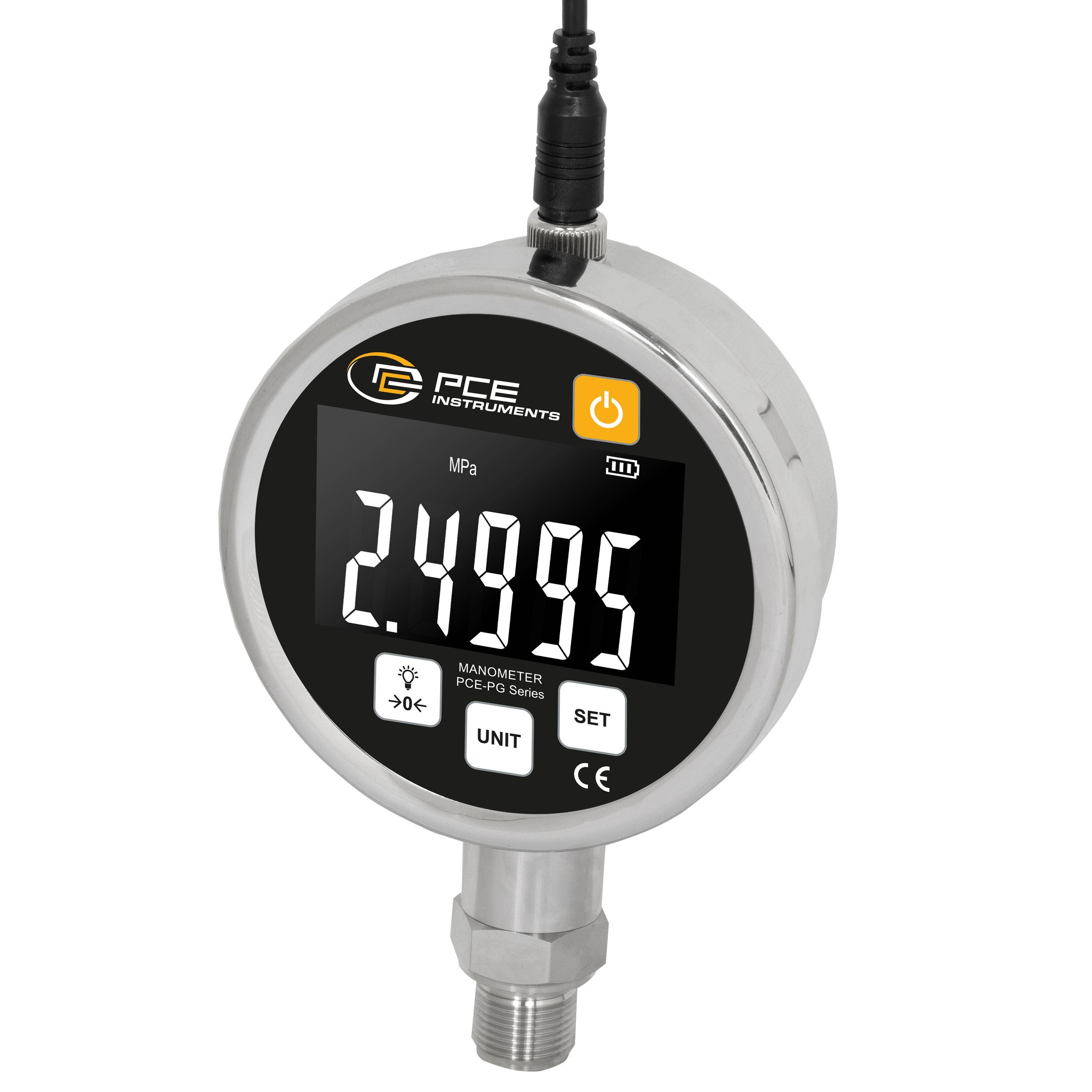 PCE Instruments PCE-PG 25H Gasdrukmeter Druk -0.88 - 25 bar