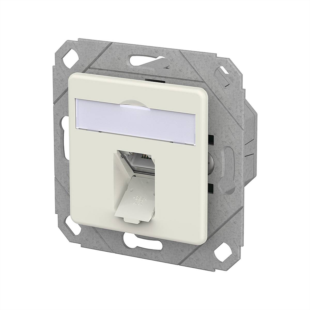 Metz Connect E-DAT C6A IDC Dose, 1 Port,  130D371102-I stopcontact RJ-45 wit 130D371102-I Wit 1 stuk(s)