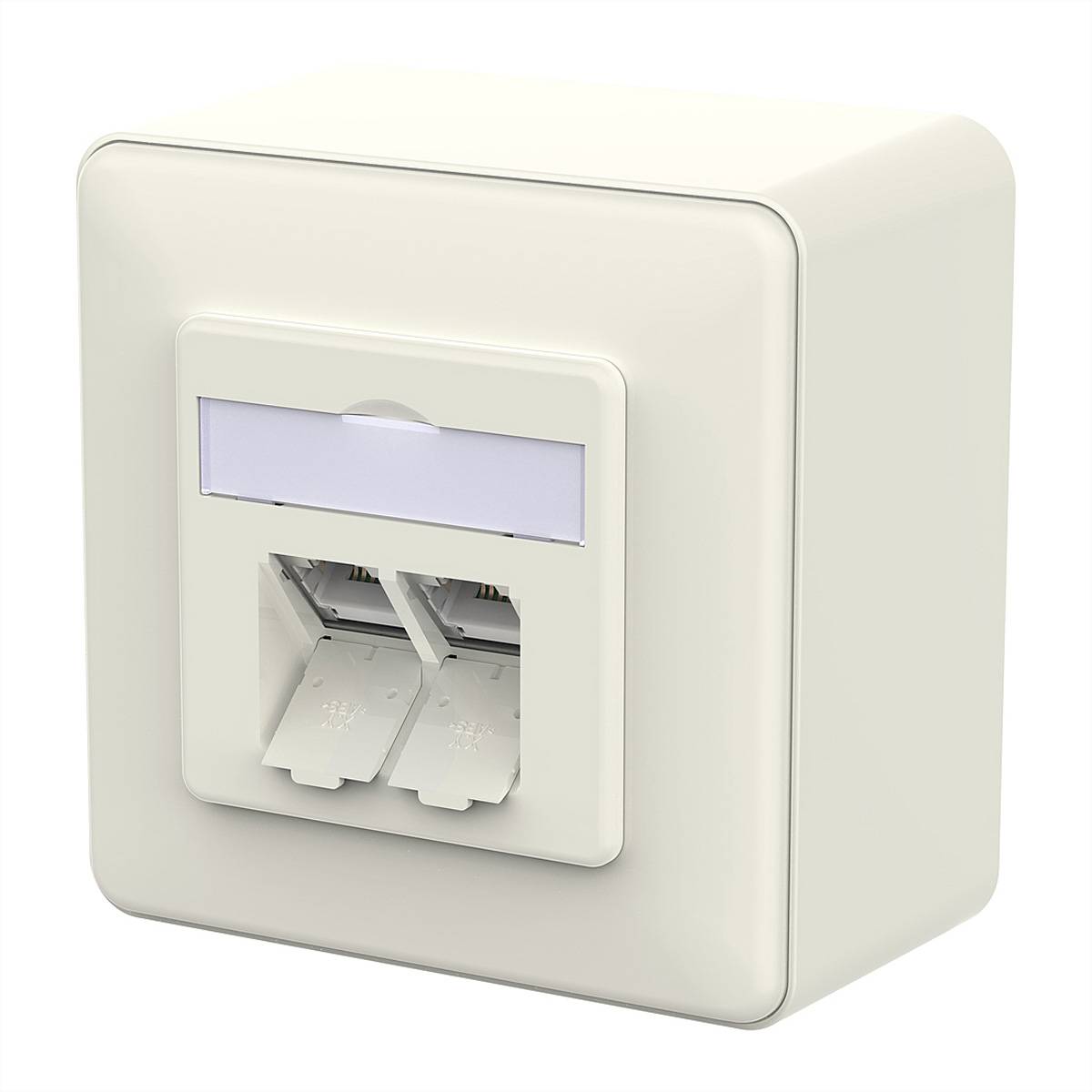 Metz Connect E-DAT C6A IDC Dose, 2 Port,  130D380002-I stopcontact RJ-45 wit 130D380002-I Wit 1 stuk(s)