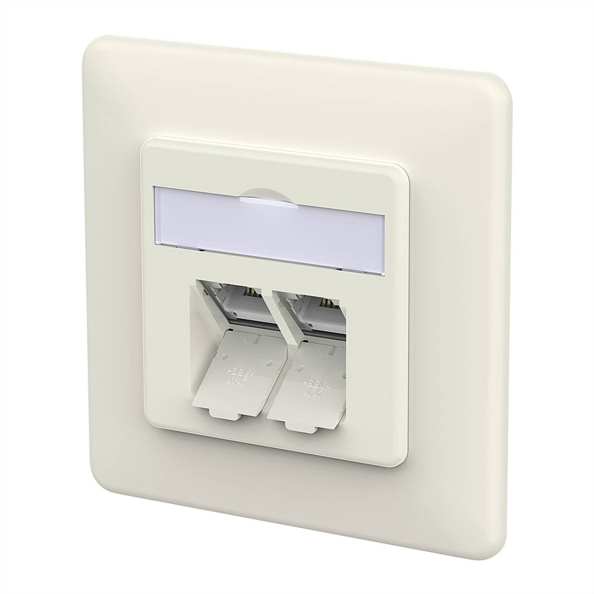 Metz Connect E-DAT C6A IDC Dose, 2 Port,  130D381002-I stopcontact RJ-45 wit 130D381002-I Wit 1 stuk(s)