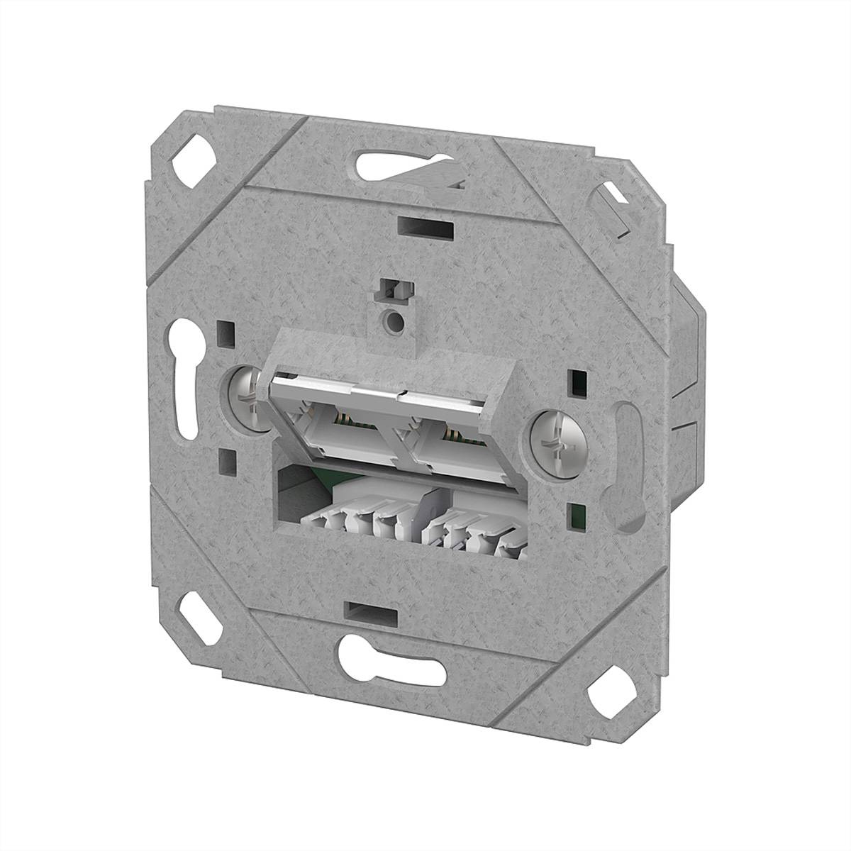 Metz Connect E-DAT C6A LSA++ Dose, 2 Por  130E381200-I contactdoos RJ-45 metallic 130E381200-I Zilver (metallic) 1 stuk(s)