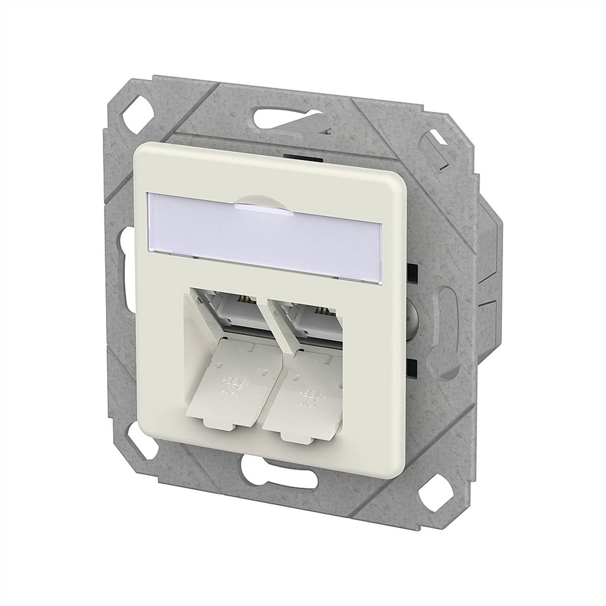 Metz Connect E-DAT C6A LSA++ Dose, 2 Por  130E381102-I stopcontact RJ-45 wit 130E381102-I Wit 1 stuk(s)