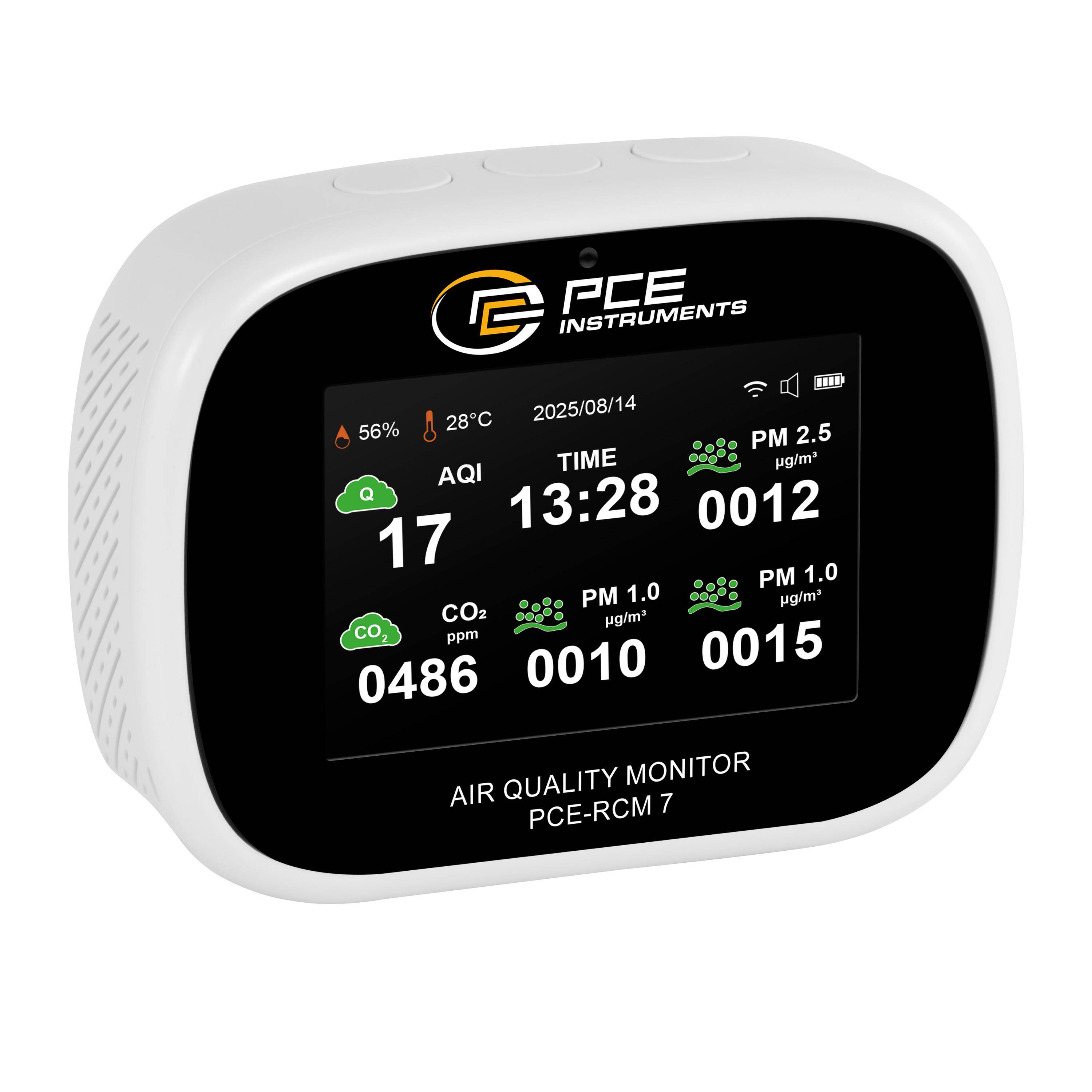 PCE Instruments PCE-RCM 7 Kooldioxidemeter Koolstofdioxide Met temperatuurmeting, Met USB-interface