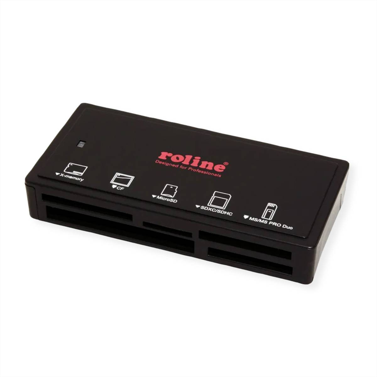Roline USB 3.2 Gen 1 Multi Card Reader, 15.08.6249 USB-hub Zwart