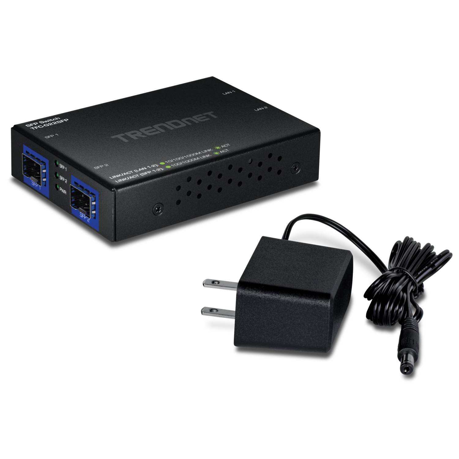 TrendNet TFC-G22SFP  TFC-G22SFP, Unmanaged, Gigabit Ethernet (10/100/1000), Vollduplex Netwerk switch