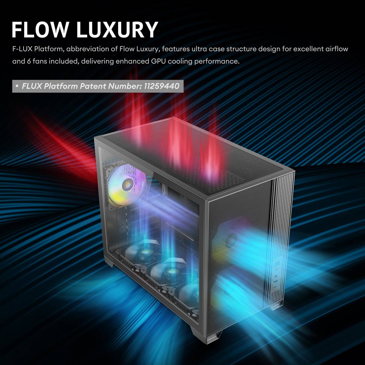 Antec ANTEC FLUX M ATX/Micro-ATX/ITX Midi Towe micro tower PC skrinka čierna-3
