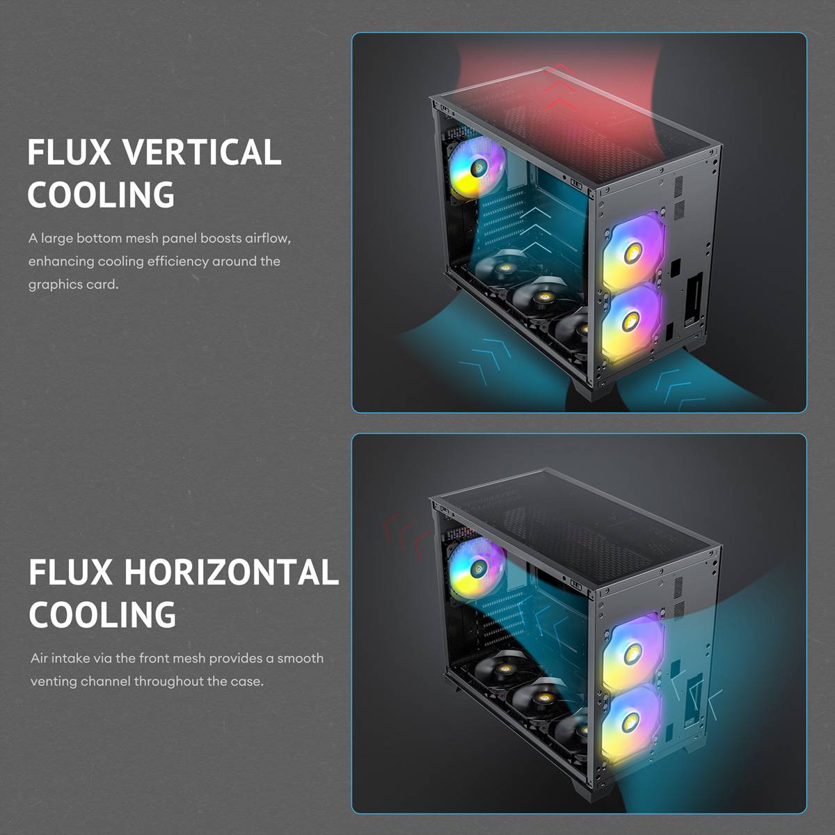 Antec ANTEC FLUX M ATX/Micro-ATX/ITX Midi Towe micro tower PC skrinka čierna-4