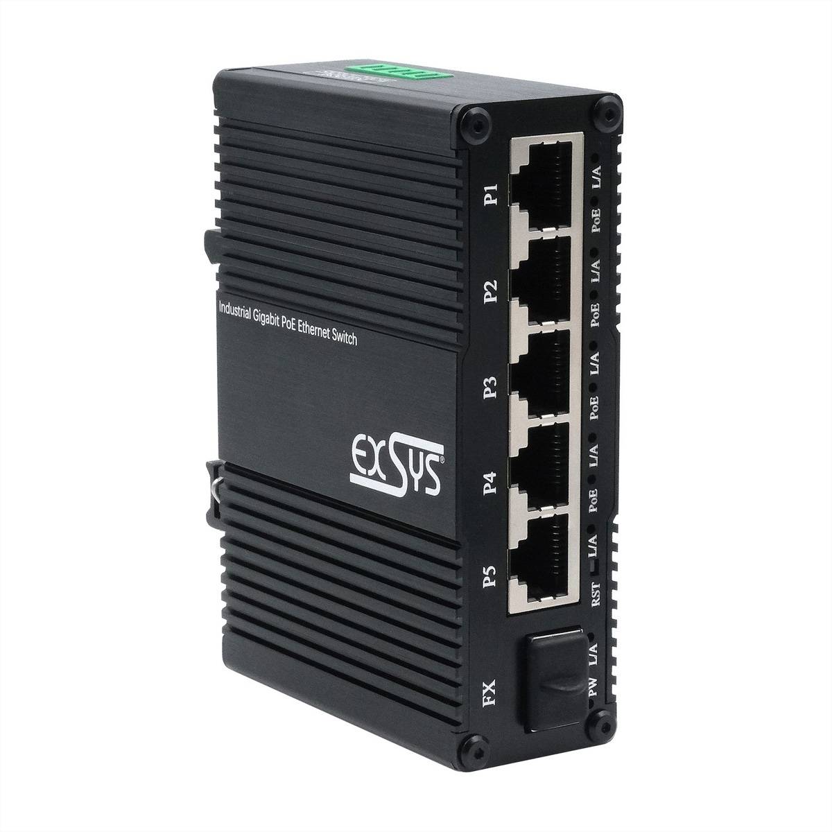 Exsys EX-62030MPoE-SFP  EX-62030MPoE-SFP-5+1 Port Industri Netwerk switch