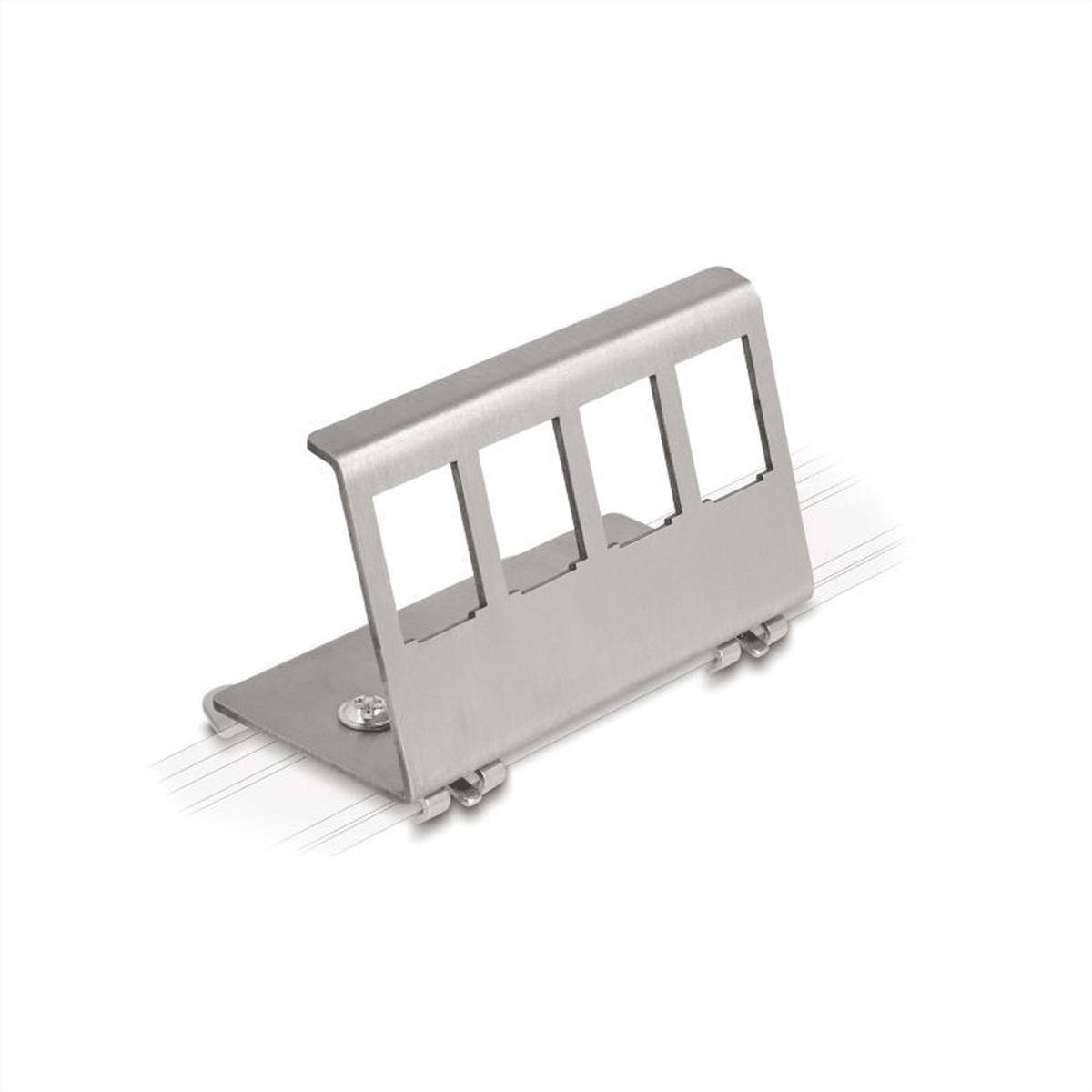 Value Hutschienen-Adapter unbest&uuml;ckt, f&uuml; DIN-rail DIN-railadapter niet uitgerust, voor vier Keystone-modules en -koppelingen... 21.99.3011 Aluminium