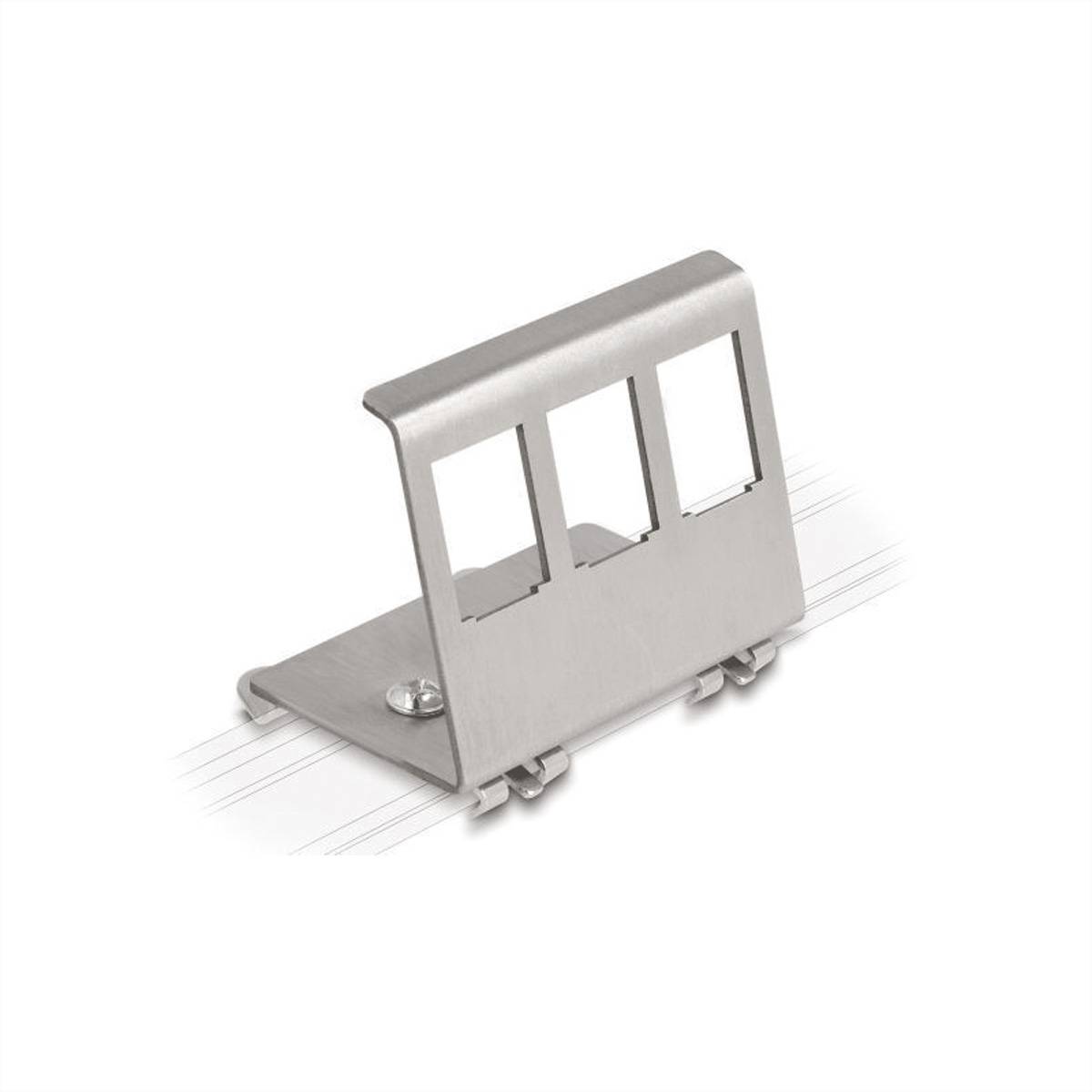 Value Hutschienen-Adapter unbest&uuml;ckt, f&uuml; DIN-rail DIN-railadapter niet uitgerust, voor drie Keystone-modules en -koppelingen... 21.99.3010 Zilver