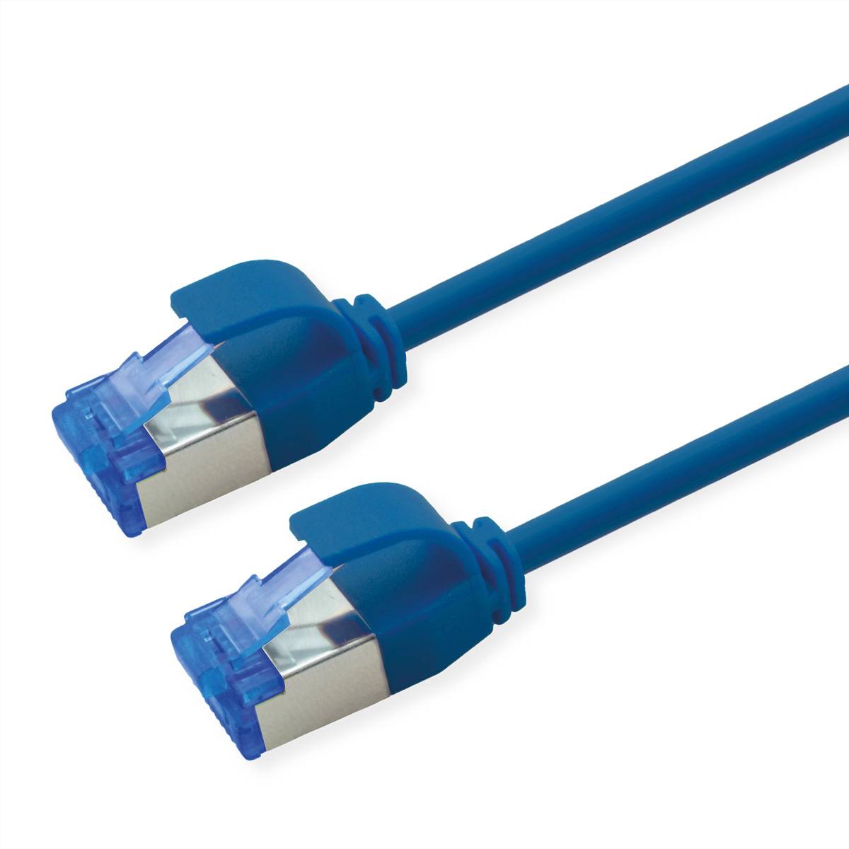 Roline 21.15.4342 RJ45 sieťové káble, prepojovacie káble CAT 6A S/FTP 2.00 m modrá flexibilný, bez halogénov, samozhášav-0