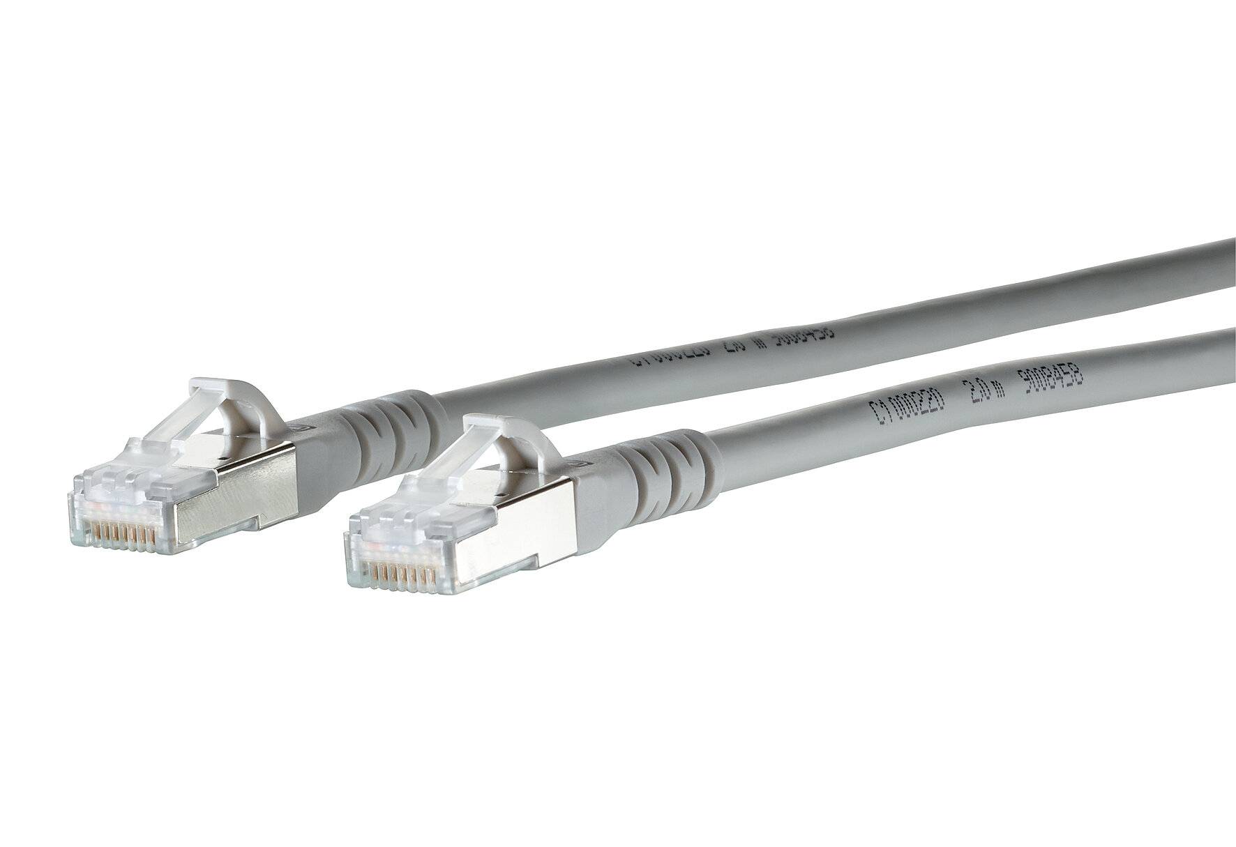 Metz Connect 1308454033-E RJ45 sieťové káble, prepojovacie káble CAT 6A S/FTP 4.00 m sivá dvojžilový tienený, bez halogé-5