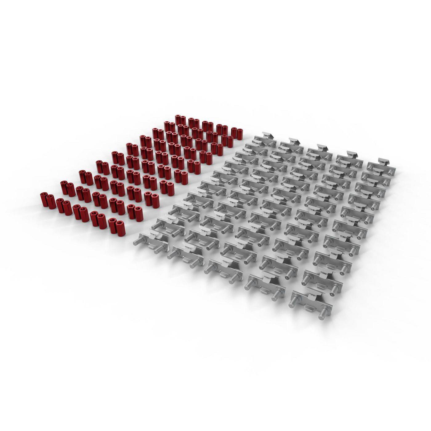 Patchbox DVMNT50RD 483 mm (19) 1 HE Rood, Zilver