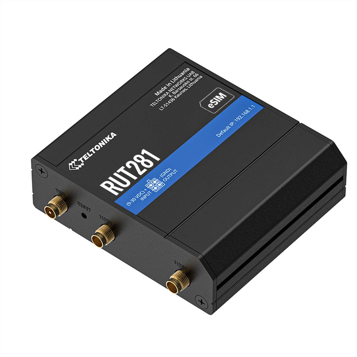 Teltonika  RUT281 CAT4 LTE Router SIM und eSIM Router Ge&iuml;ntegreerd modem: LTE