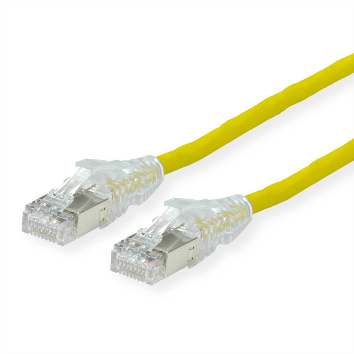 Secomp 21.05.0572 RJ45 sieťové káble, prepojovacie káble CAT 6A S/FTP 7.50 m žltá dvojžilový tienený, bez halogénov, sam-0