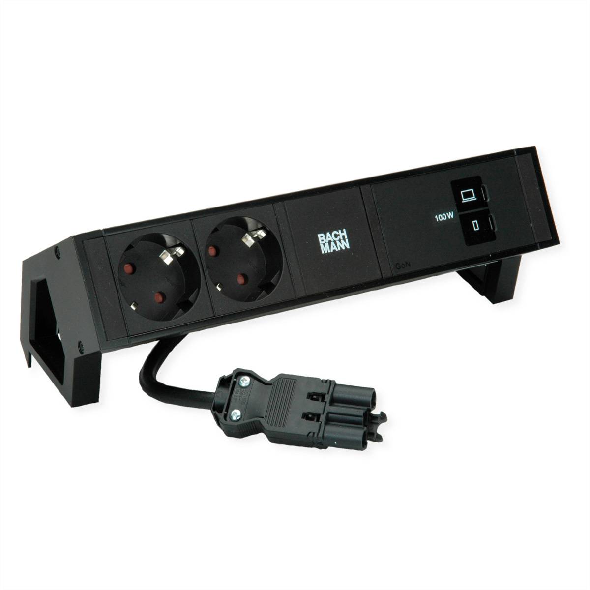 Bachmann DESK2 2x CEE7/3, USB-C, USB-Cha Afdekking 1 stuk(s)