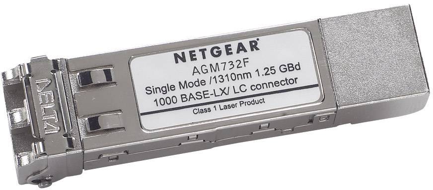 Sieťový transceiver modul 'NETGEAR AGM732F' pre Single Mode, 1310 nm, 1,25 GBd, 1000 BASE-LX/LX, LC konektor.
