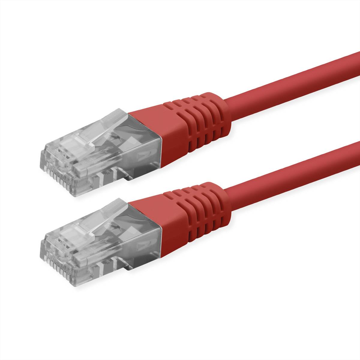 Roline 21.51.1551 RJ45 sieťové káble, prepojovacie káble CAT 6 U/UTP 3.00 m červená (jasná) netienený 1 ks-0