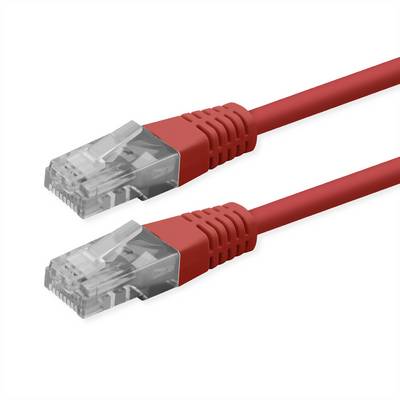 Roline 21.51.1551 RJ45 sieťové káble, prepojovacie káble CAT 6 U/UTP 3.00 m červená (jasná) netienený 1 ks-0