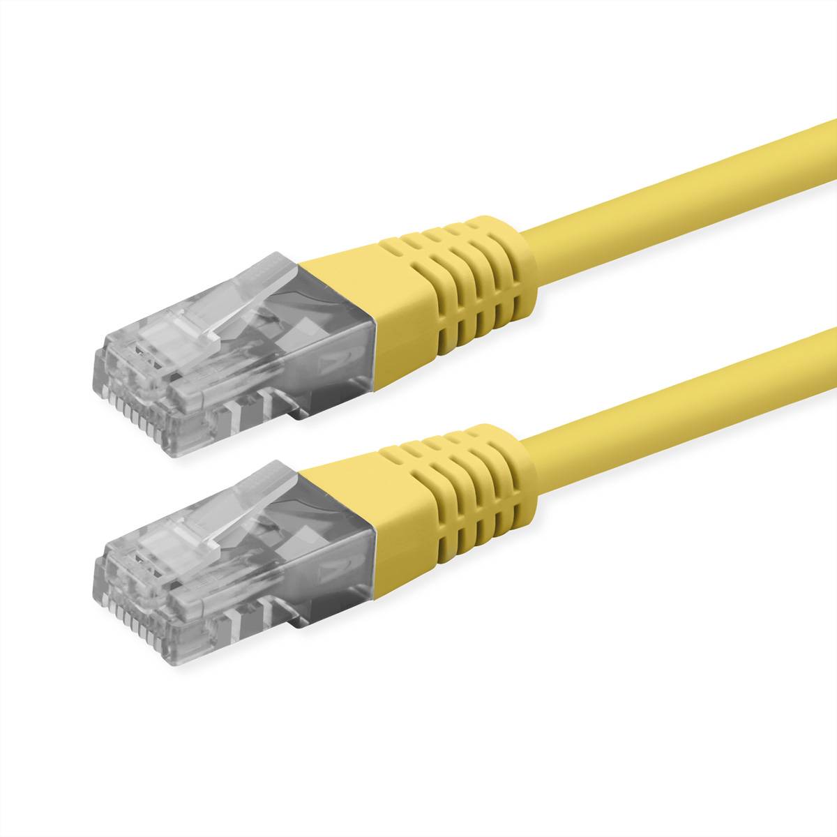 Roline 21.51.1562 RJ45 sieťové káble, prepojovacie káble CAT 6 U/UTP 5.00 m žltá netienený 1 ks-0